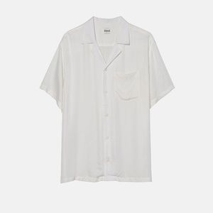 100% Rayon Elwood Camp Shirt in White